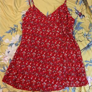 Floral Red Women's Top